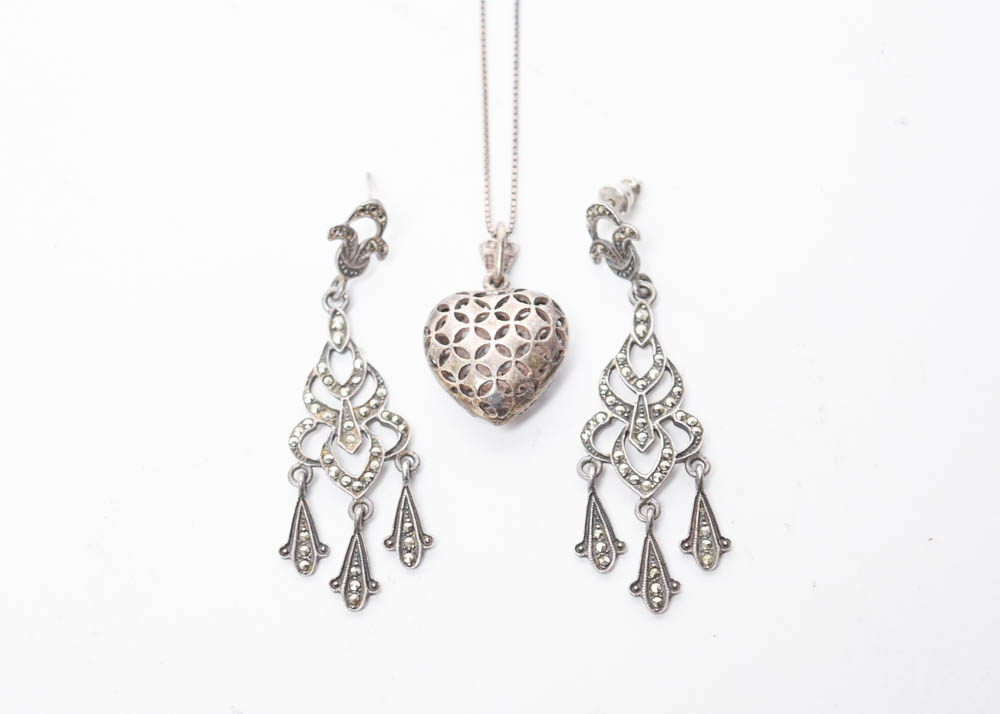 Sterling Silver and Rhinestone Jewelry