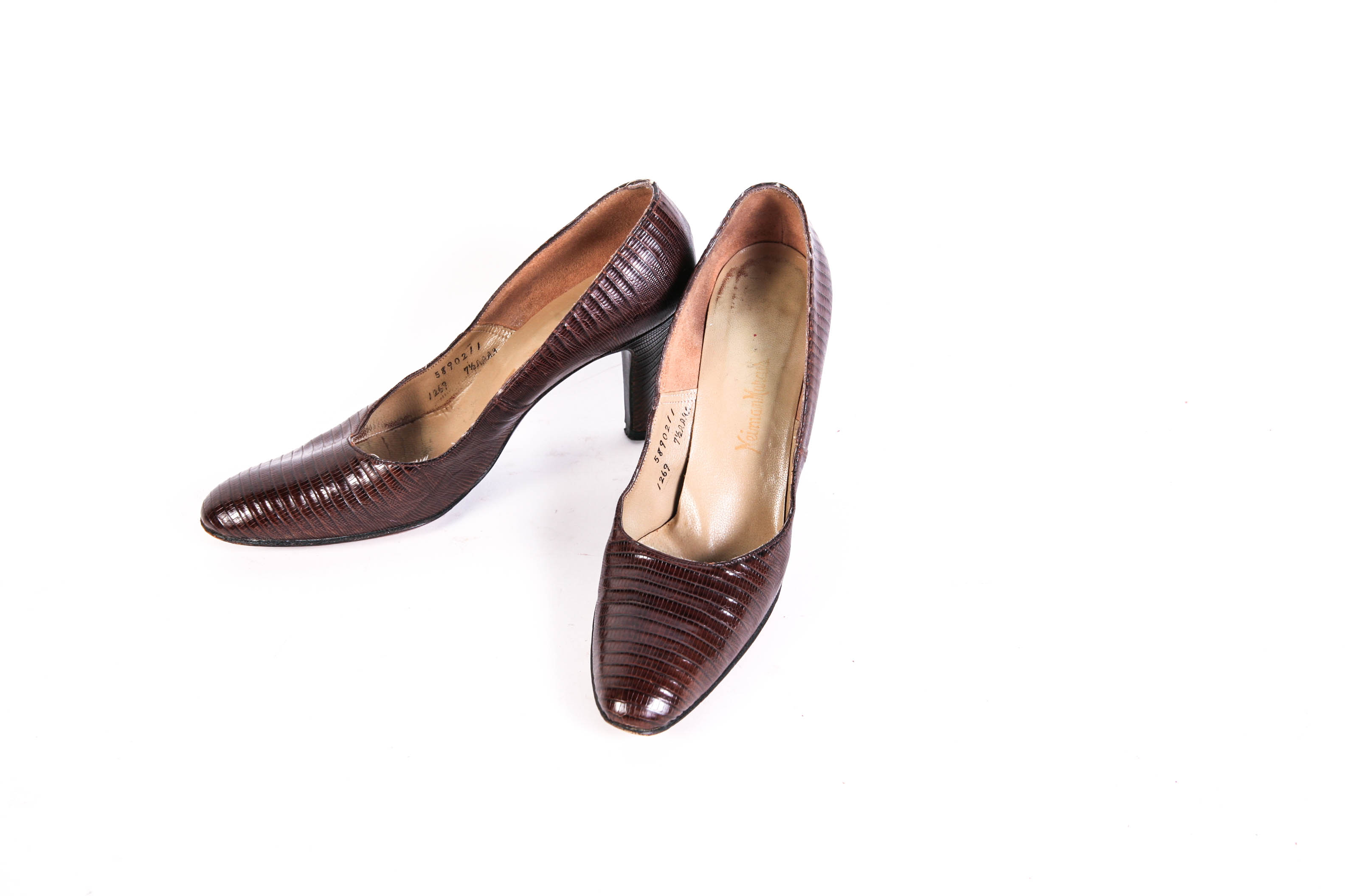 Pairing of Salvato Ferragamo and Erica Brown Heels