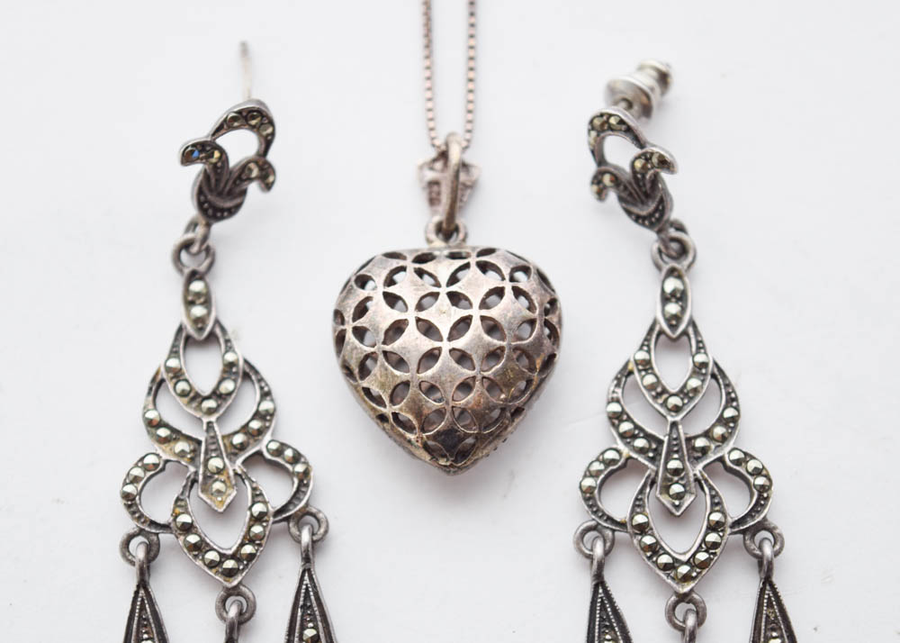 Sterling Silver and Rhinestone Jewelry