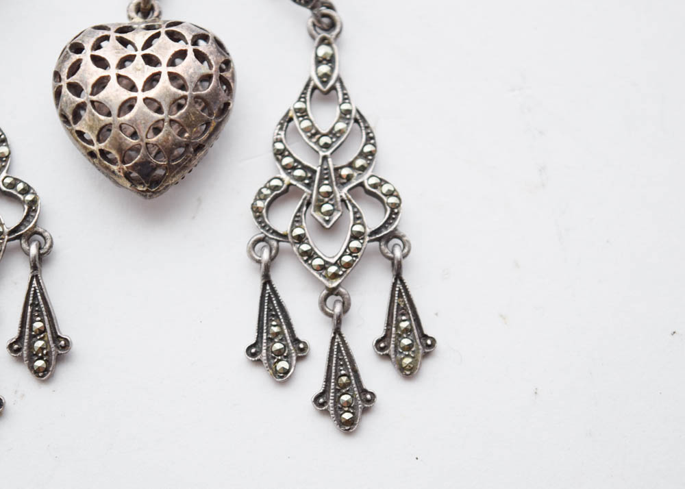 Sterling Silver and Rhinestone Jewelry