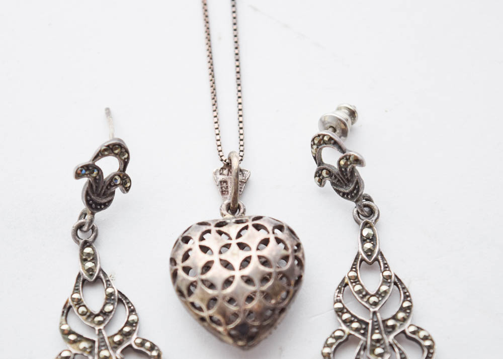 Sterling Silver and Rhinestone Jewelry