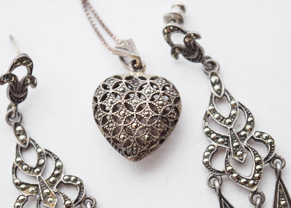 Sterling Silver and Rhinestone Jewelry