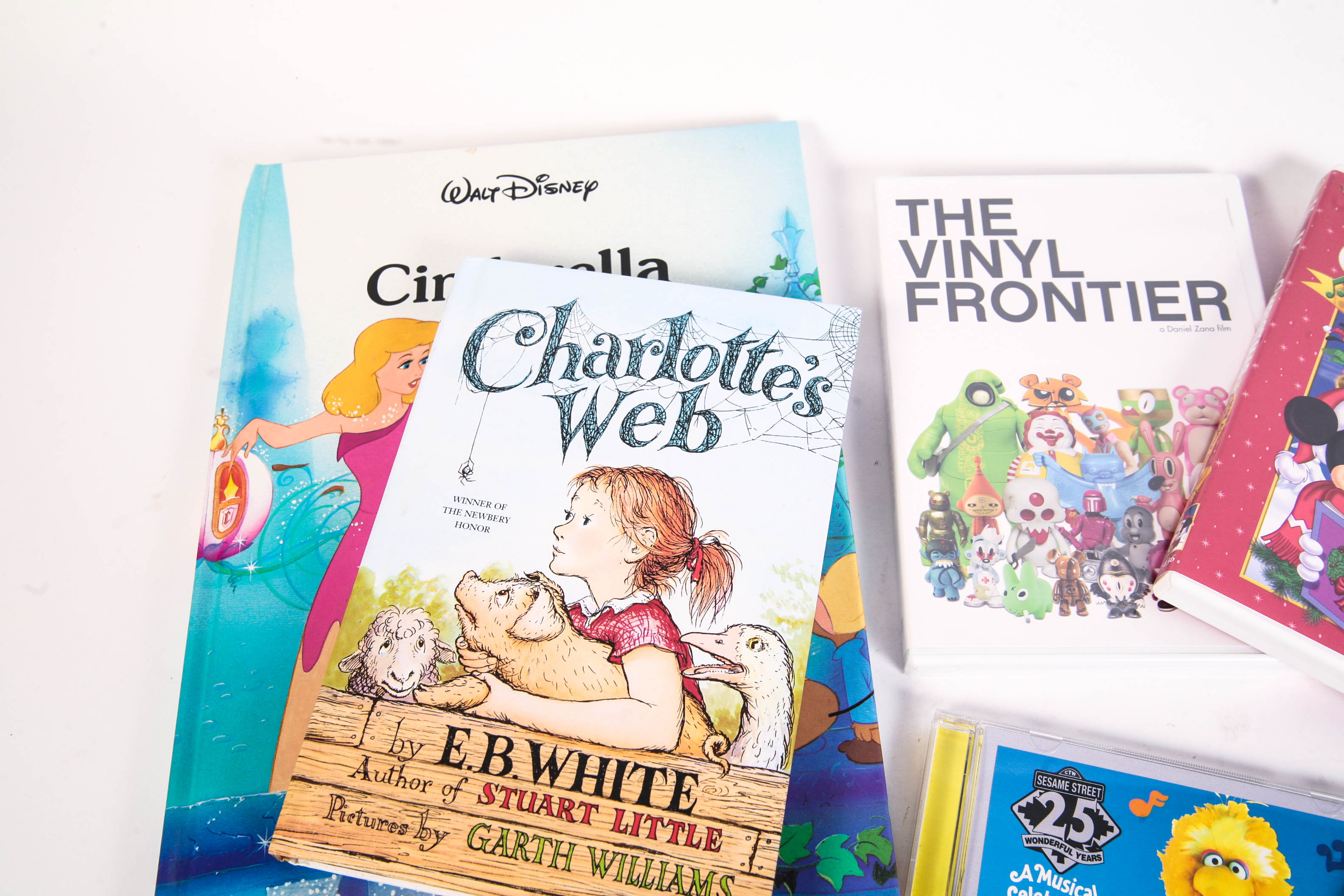 Collection of Disney and Sesame Street Music, Movies, and More.