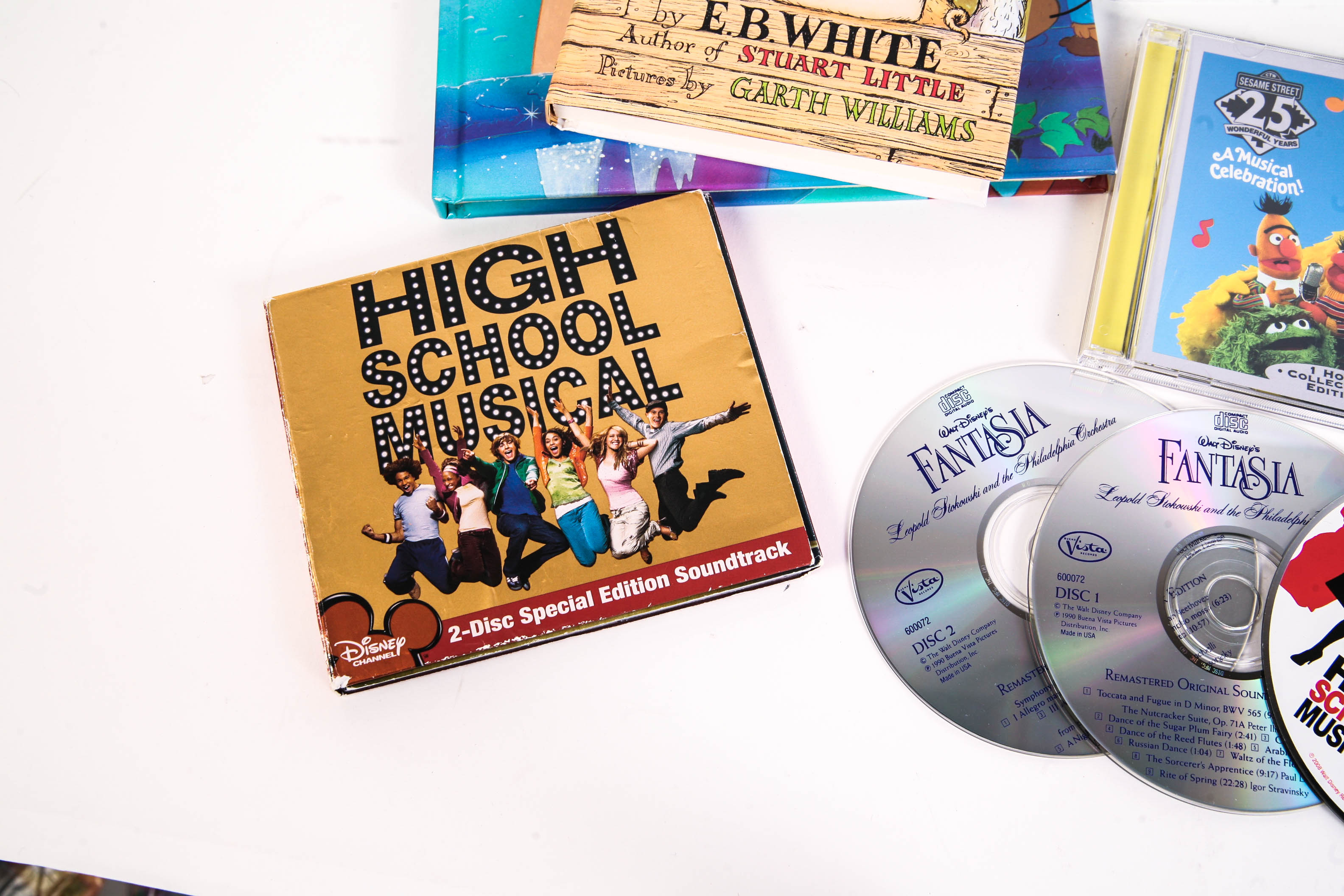 Collection of Disney and Sesame Street Music, Movies, and More.