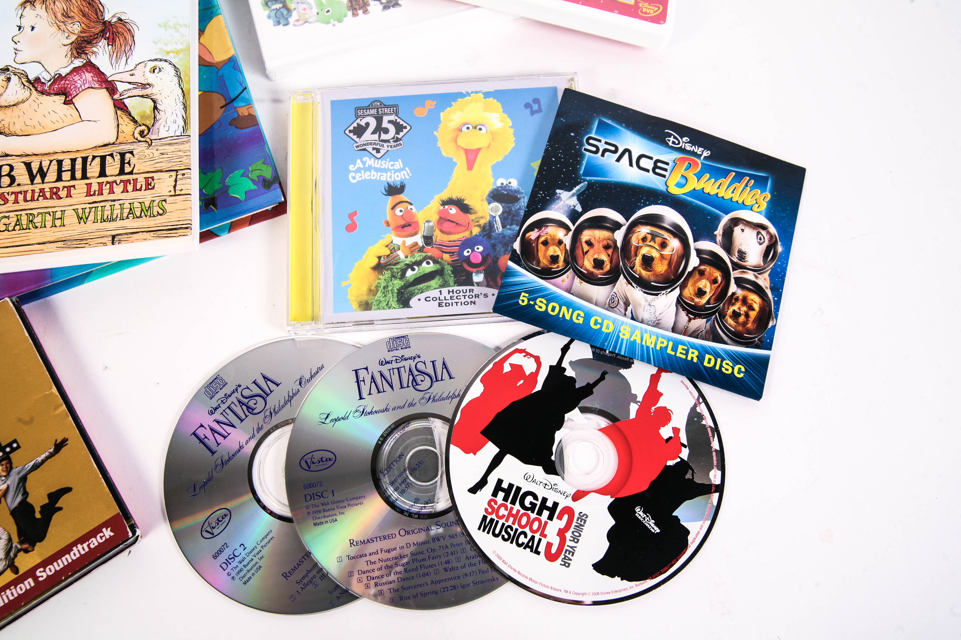 Collection of Disney and Sesame Street Music, Movies, and More.