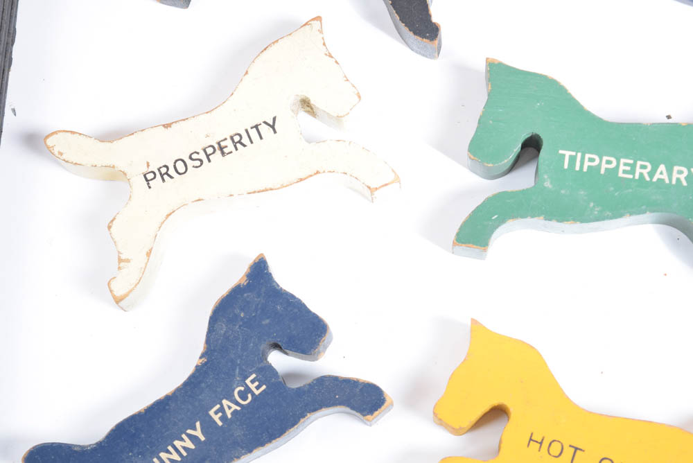 Vintage Game Boards and Type Drawer