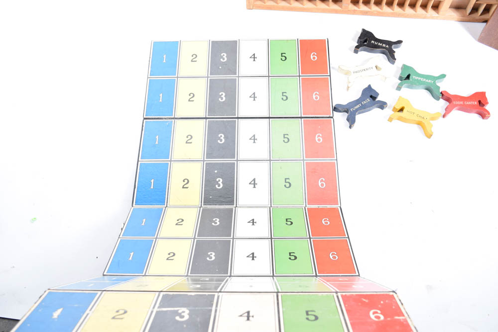 Vintage Game Boards and Type Drawer