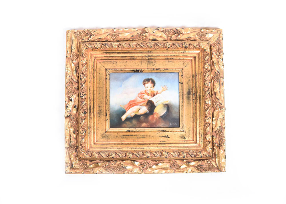 Original Signed Oil Painting Reproduction After "Bundel"