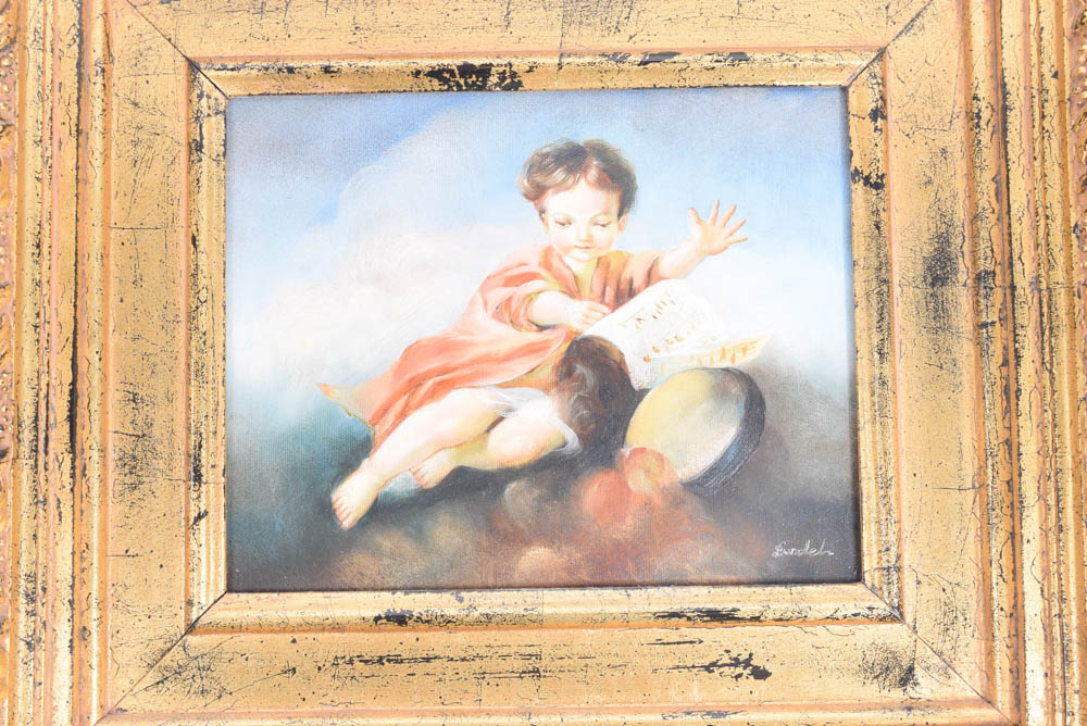 Original Signed Oil Painting Reproduction After "Bundel"