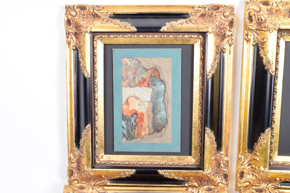 Set of Four Original Collages by John Riordan