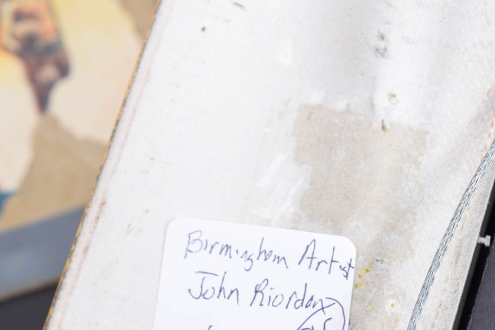 Set of Four Original Collages by John Riordan