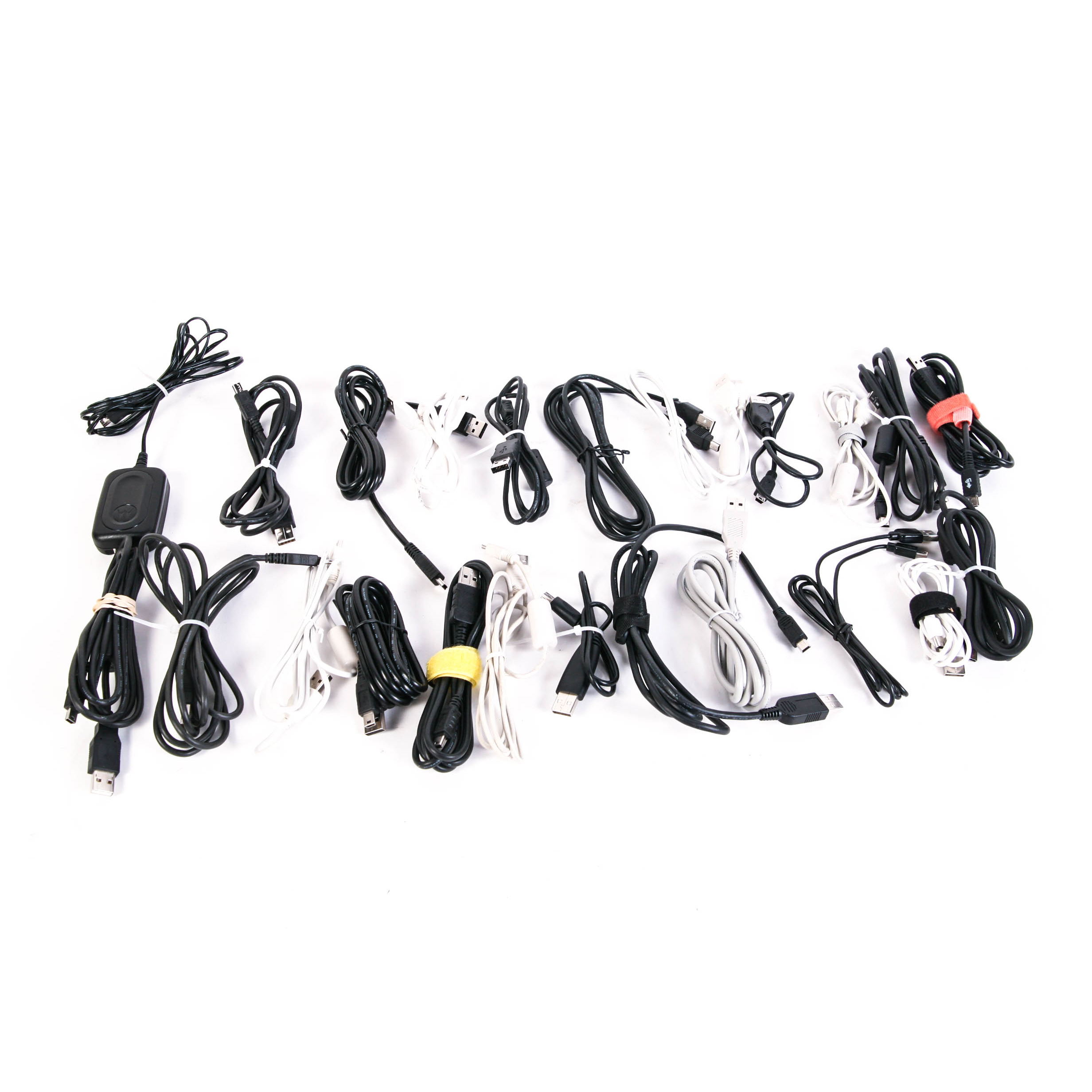 Grouping of Twenty-Three Mini USB Cables