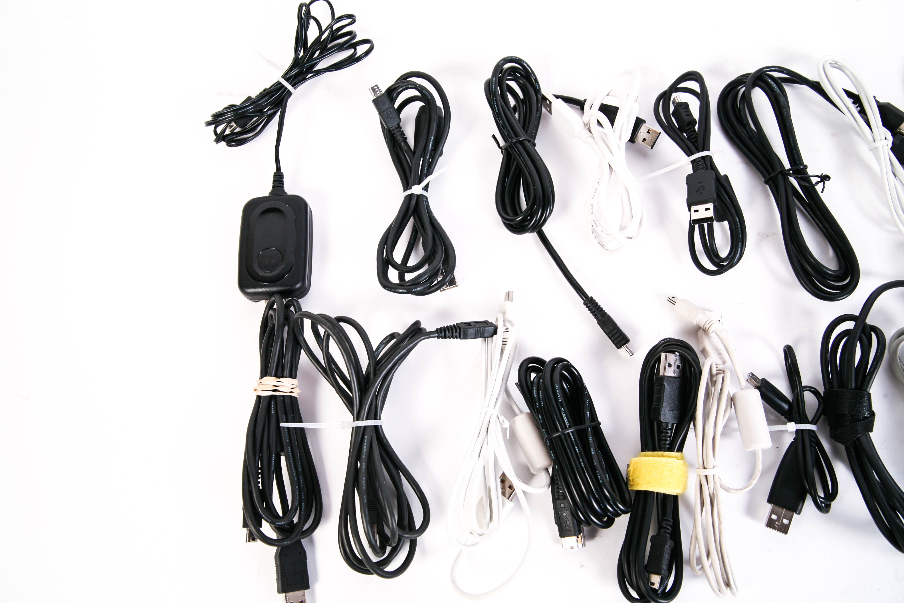 Grouping of Twenty-Three Mini USB Cables