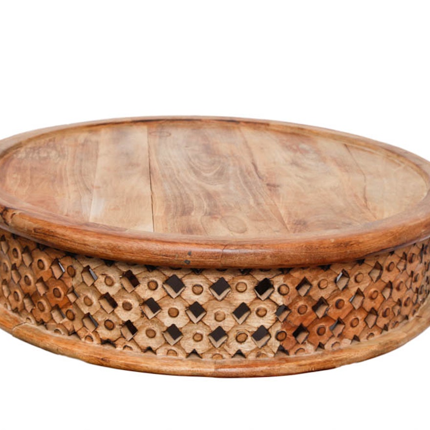 Round Pine Coffee Table