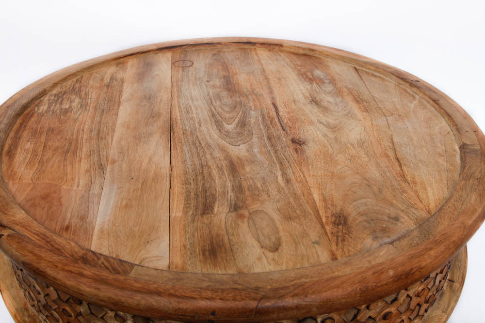 Round Pine Coffee Table