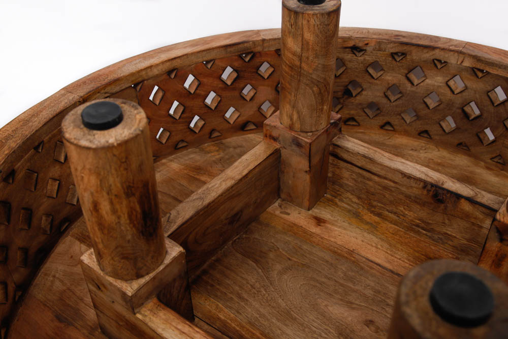 Round Pine Coffee Table