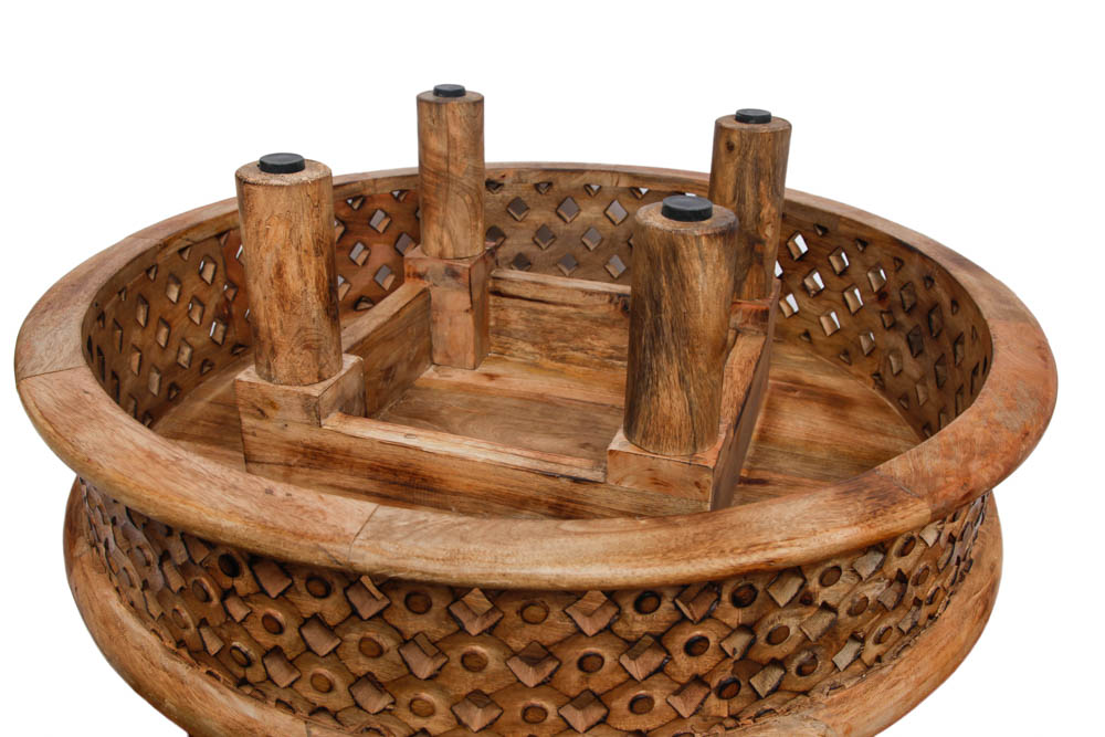 Round Pine Coffee Table