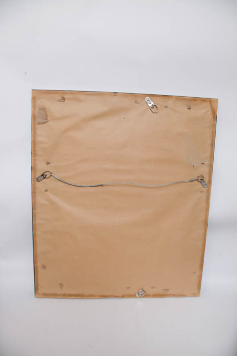 Silver Tone Leaf Motif Wall Mirror