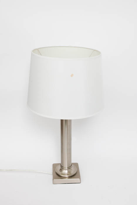 Pair of Silver Tone Table Lamps