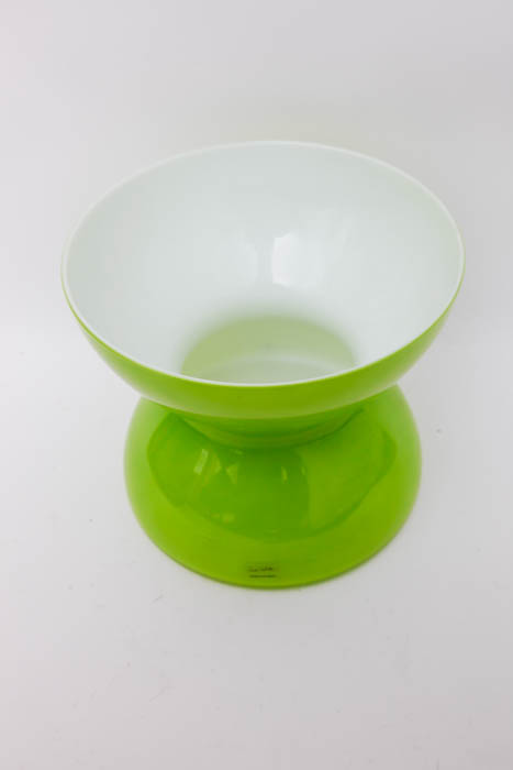 Trio of Lime Green Decorative Vases and Tray