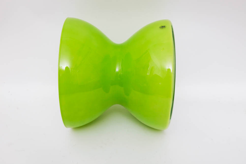 Trio of Lime Green Decorative Vases and Tray