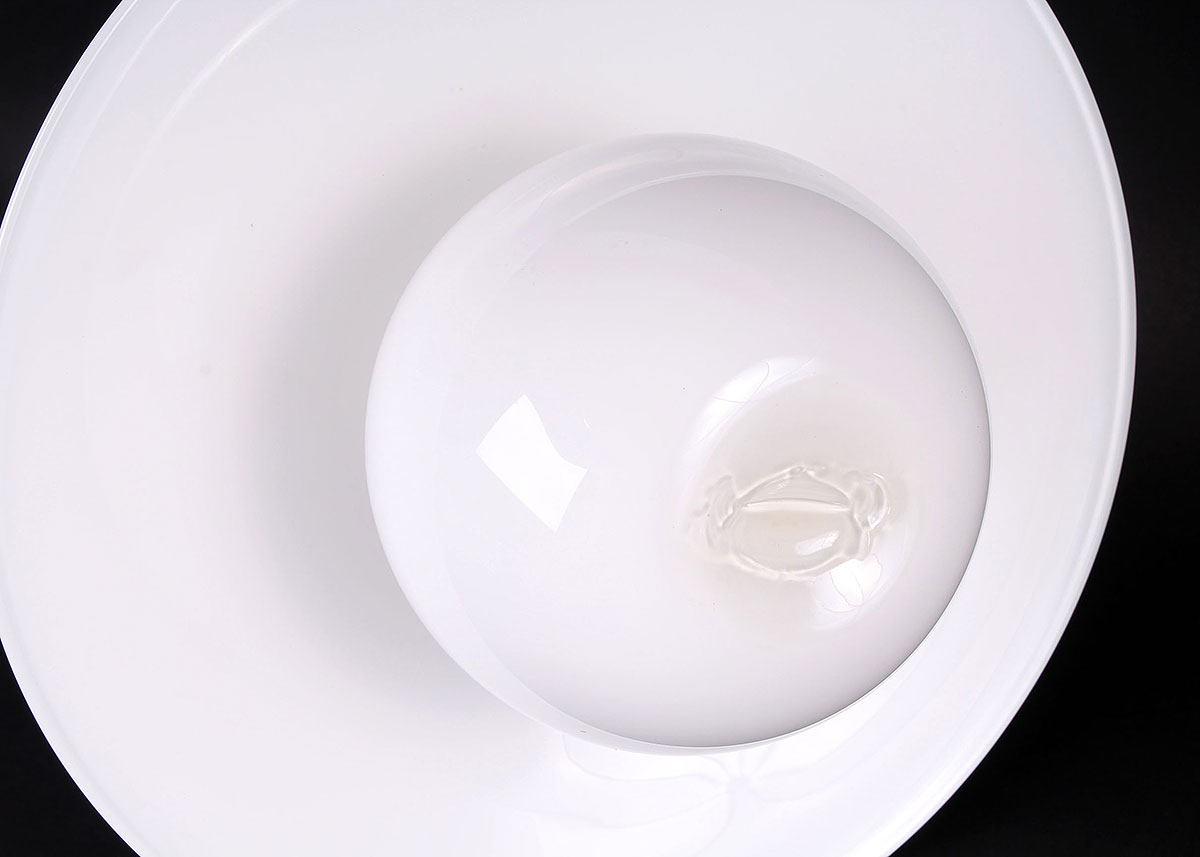 Blue and White Art Glass Vase