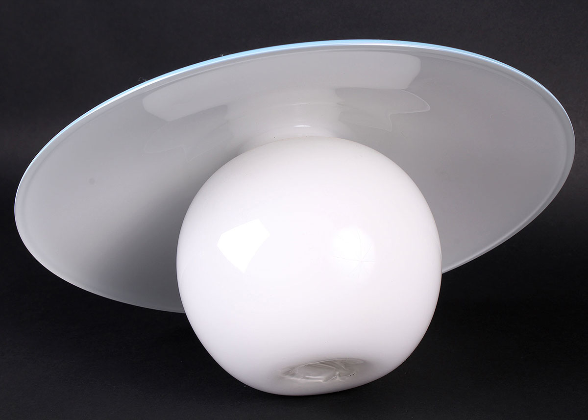 Blue and White Art Glass Vase