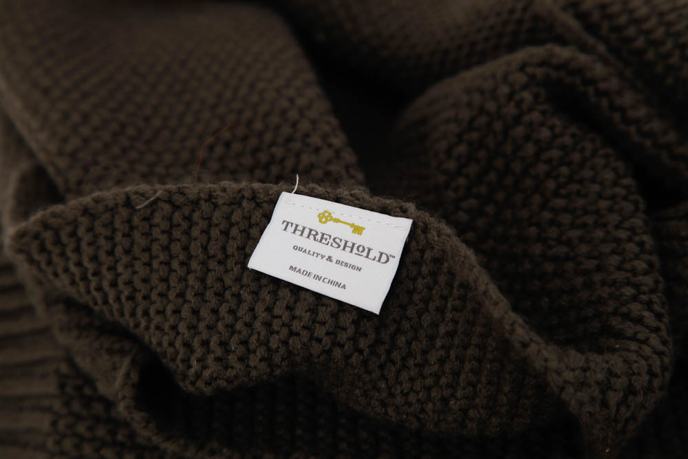 Grouping of Decorative Pillows and Throw