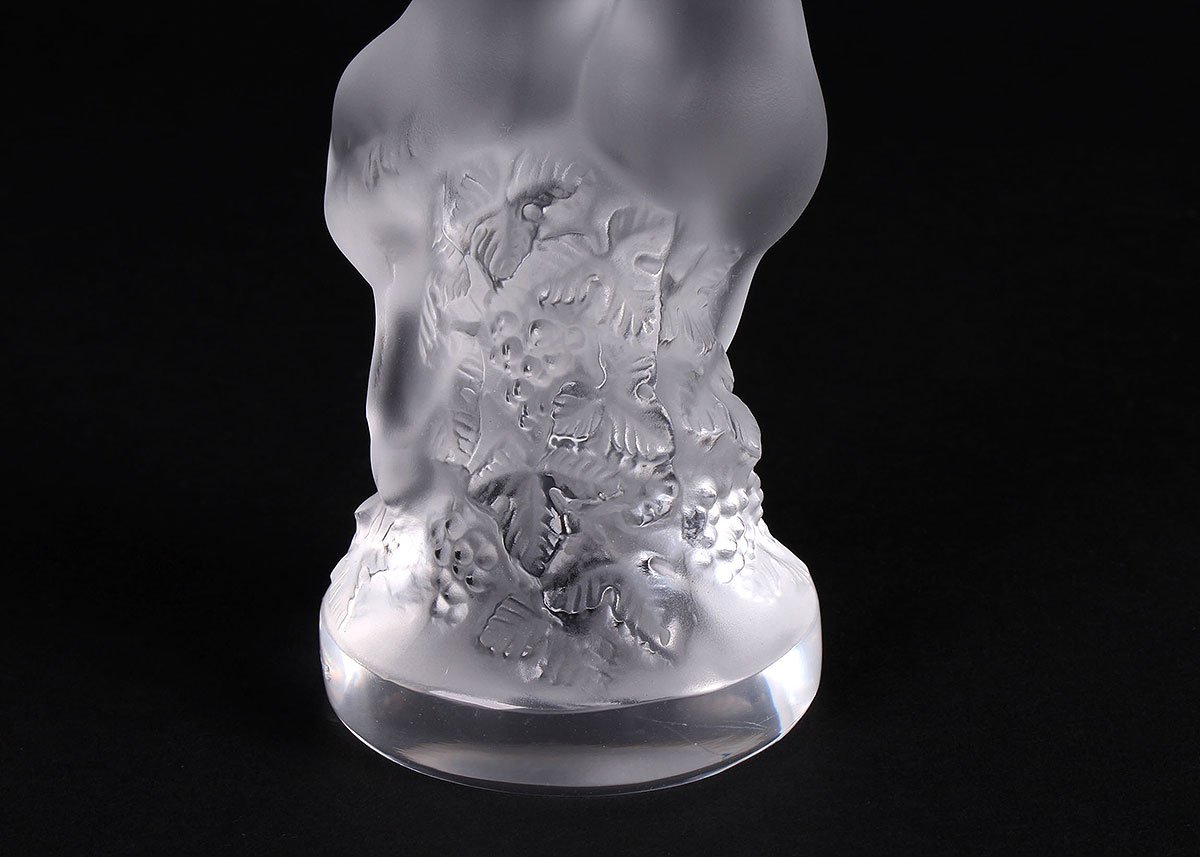 Lalique France Crystal "Pan and Diane" Sculpture