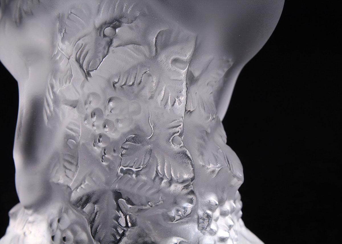 Lalique France Crystal "Pan and Diane" Sculpture