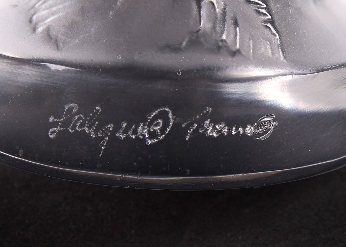 Lalique France Crystal "Pan and Diane" Sculpture