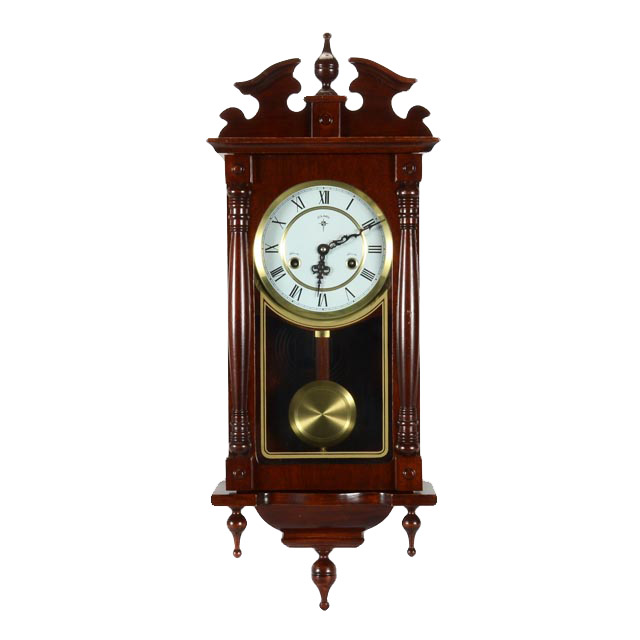 Polaris 31 Day Key Winding Cherry Wall Clock