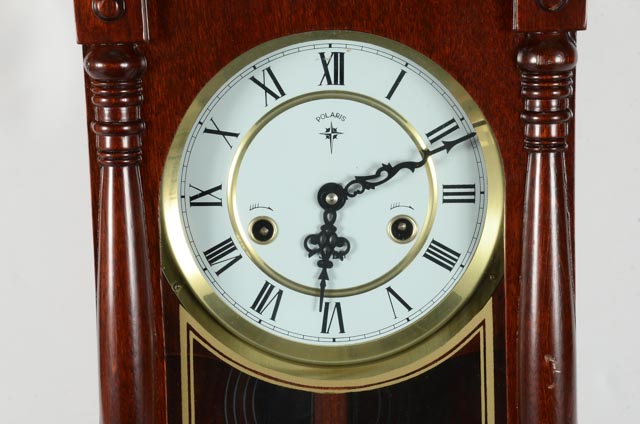 Polaris 31 Day Key Winding Cherry Wall Clock