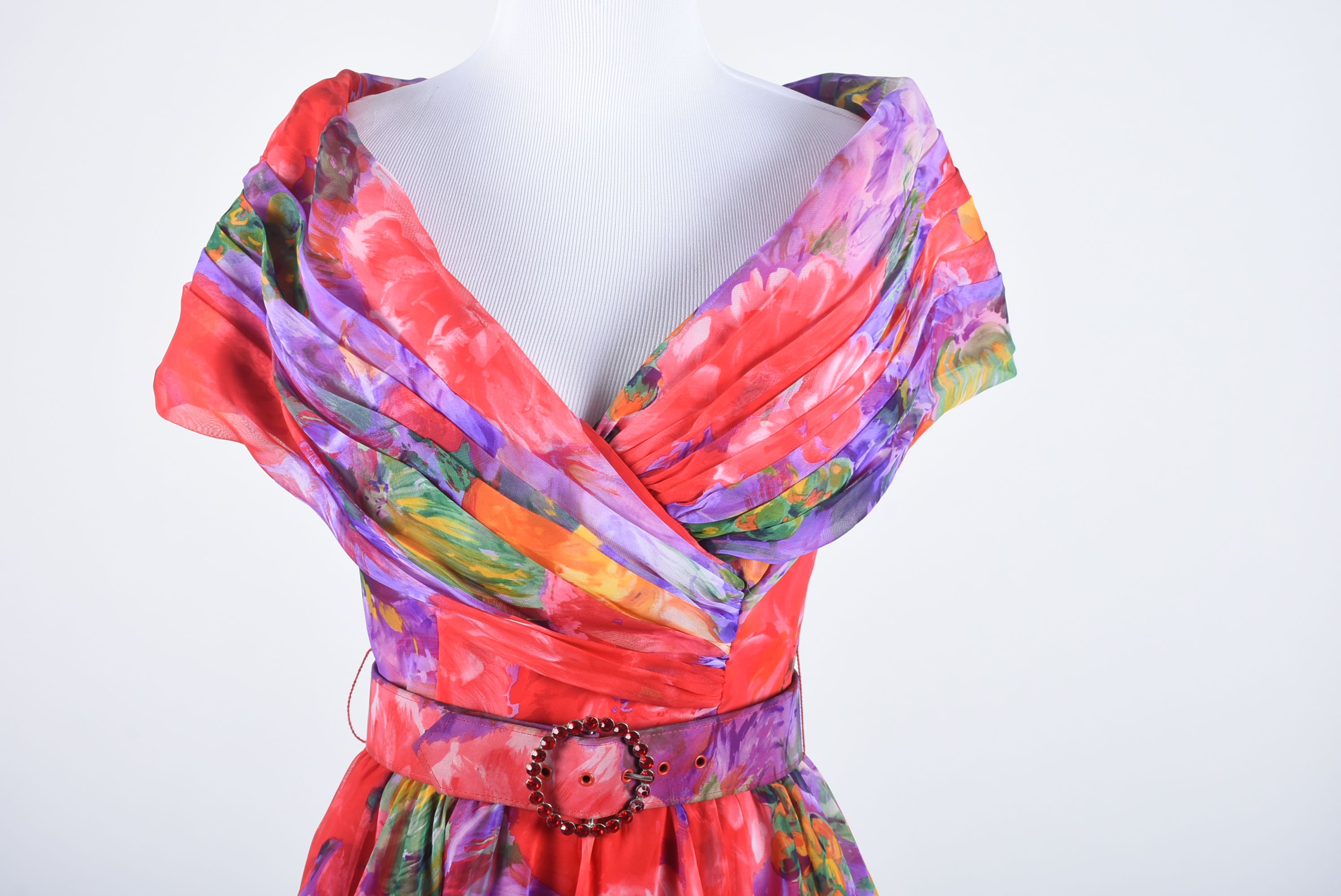 Tanya's Tadashi Floral Print Cocktail Dress Worn at The Kentucky Derby