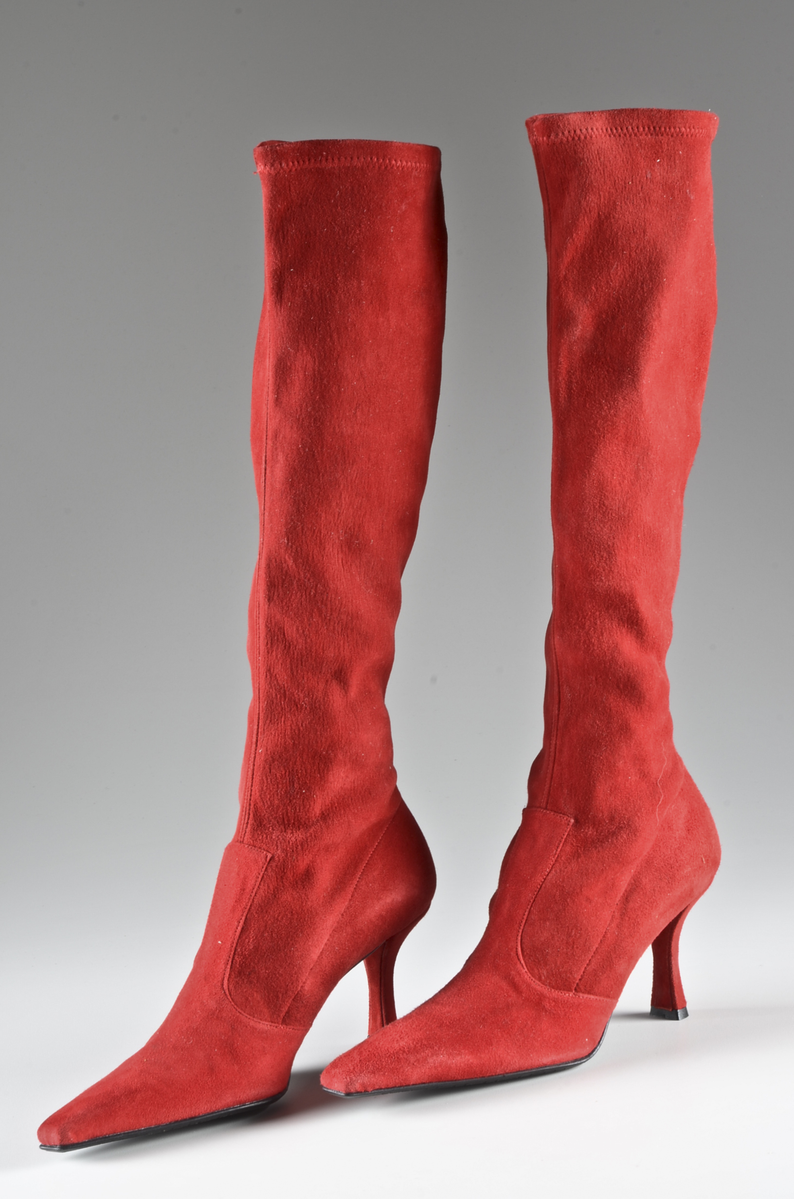 Designer Stuart Weitzman Red Suede Boots