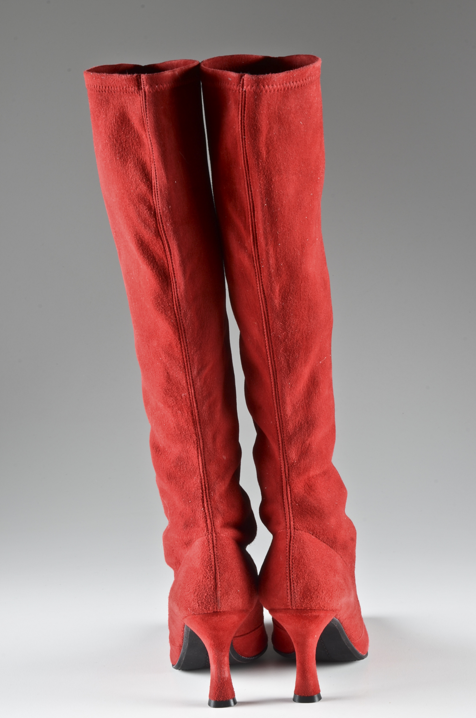 Designer Stuart Weitzman Red Suede Boots