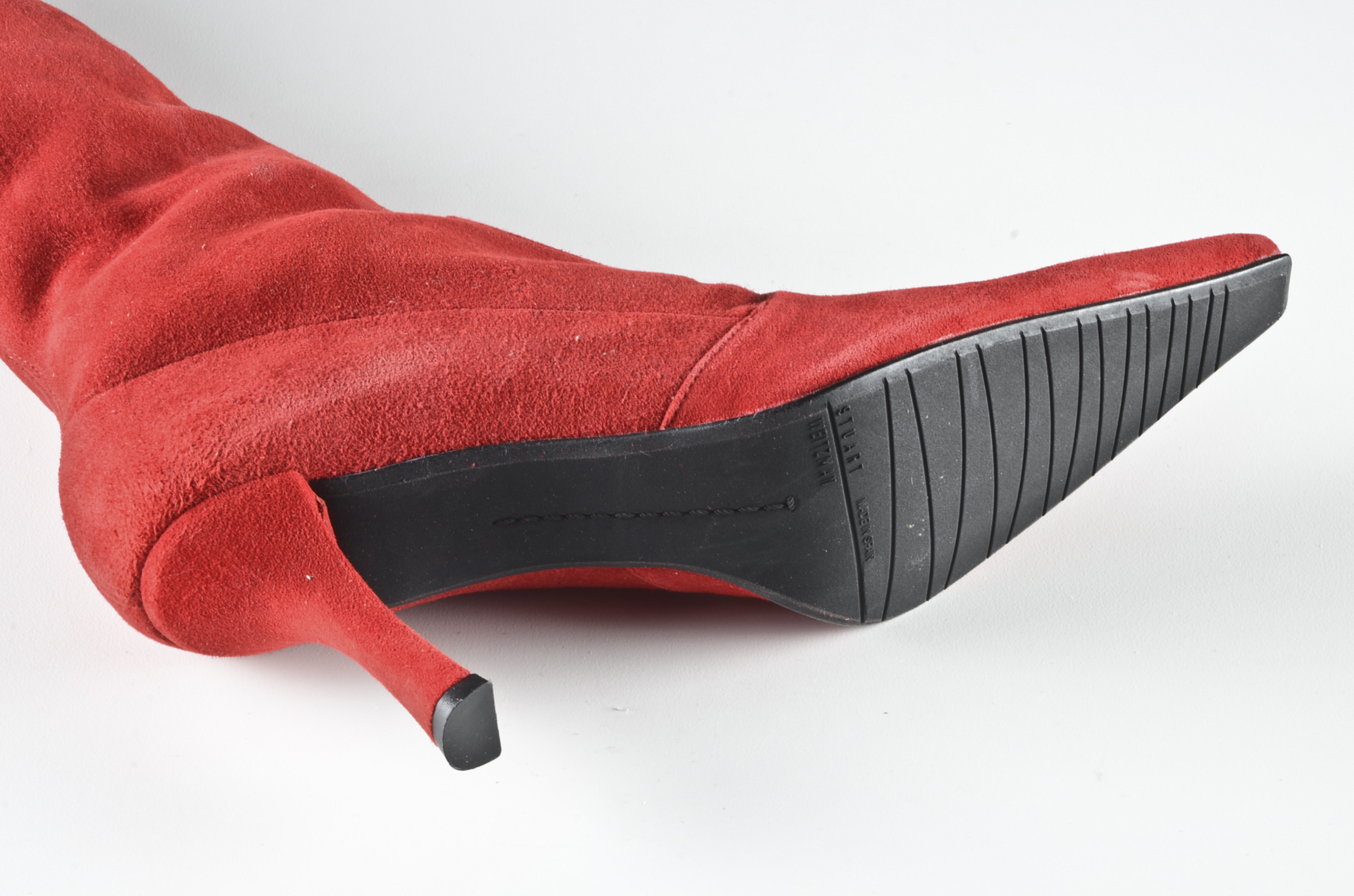 Designer Stuart Weitzman Red Suede Boots