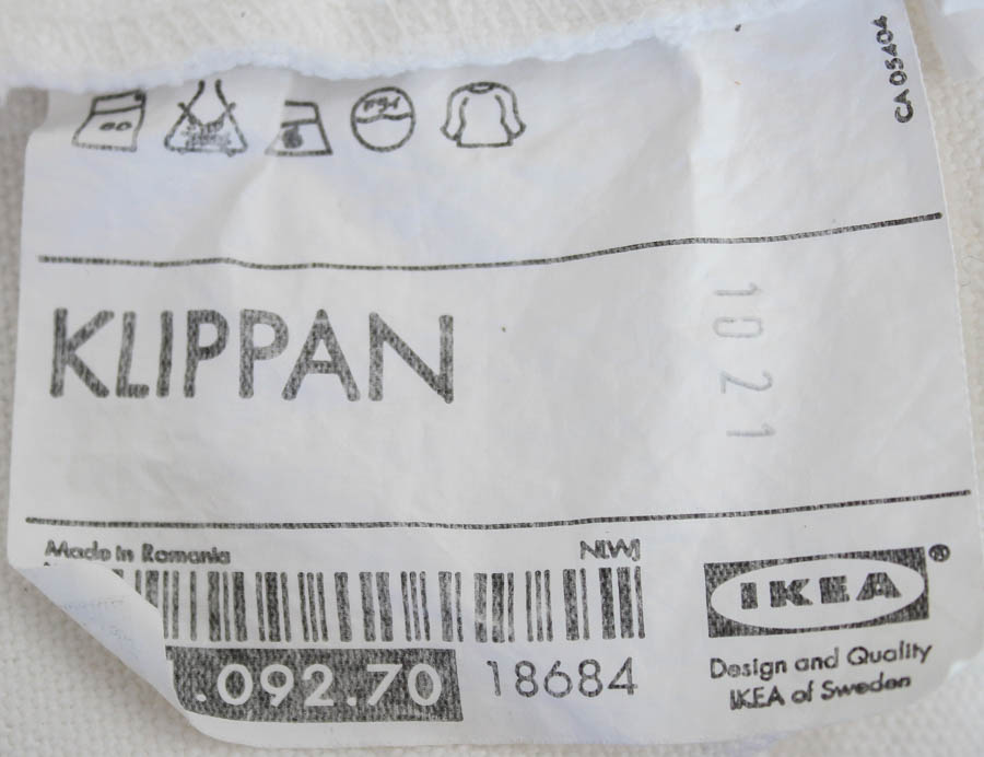 "Klippan" White Sofa by Ikea