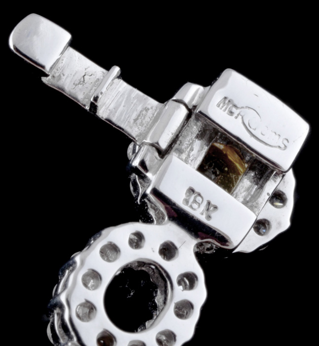 18K White Gold Multi-Color Sapphire and Diamond Bracelet