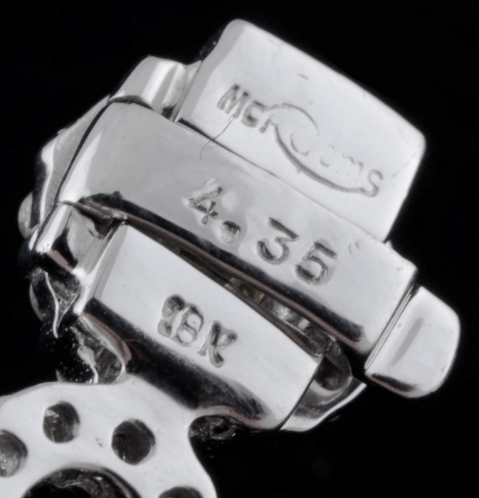 18K White Gold Multi-Color Sapphire and Diamond Bracelet