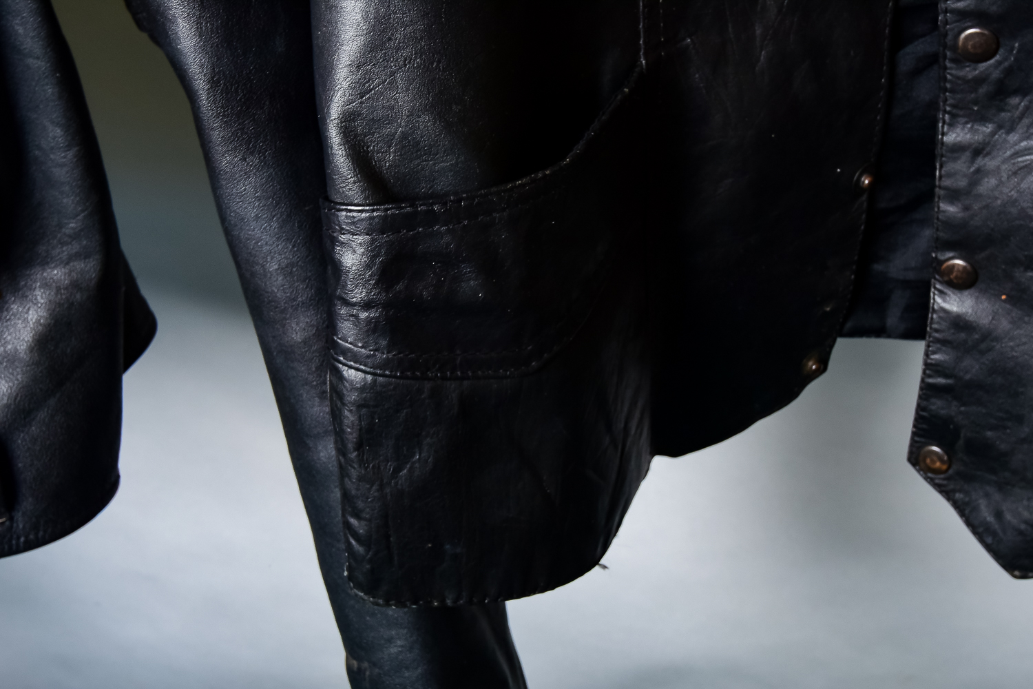 Leather Jacket and Vest with Harley Davidson Patches