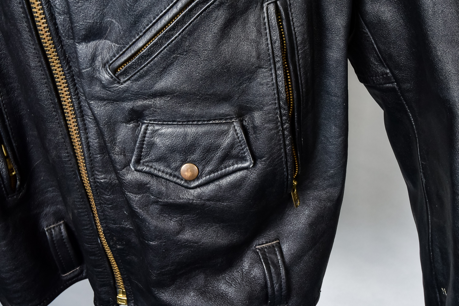 Leather Jacket and Vest with Harley Davidson Patches