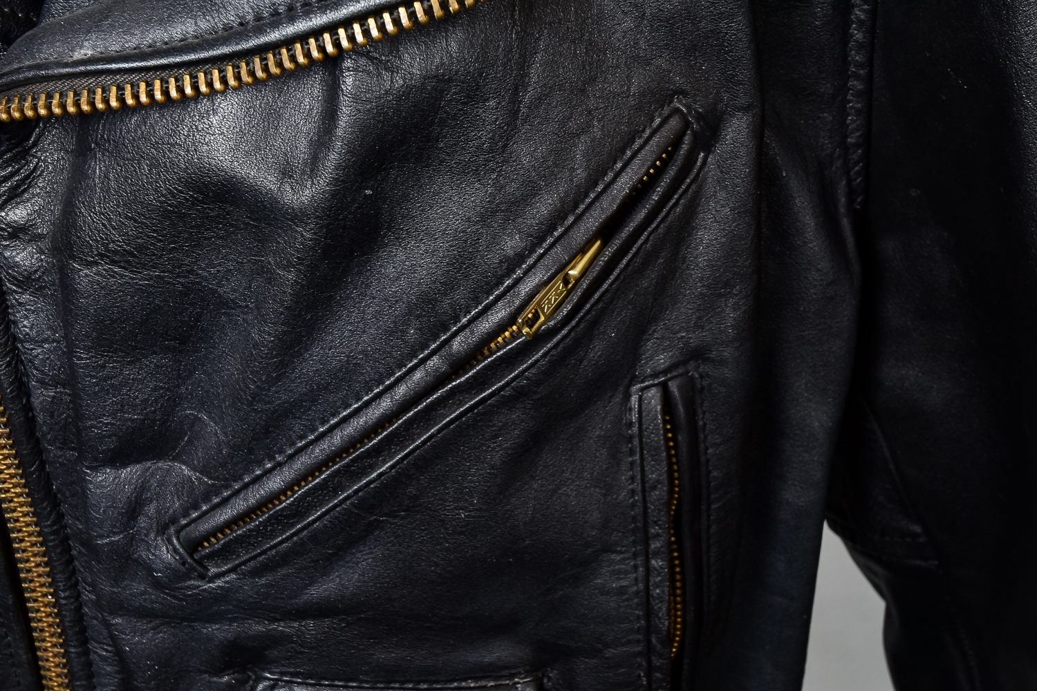 Leather Jacket and Vest with Harley Davidson Patches