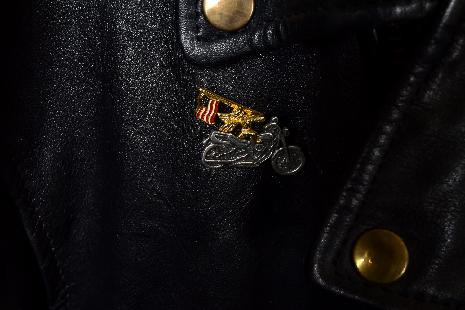 Leather Jacket and Vest with Harley Davidson Patches