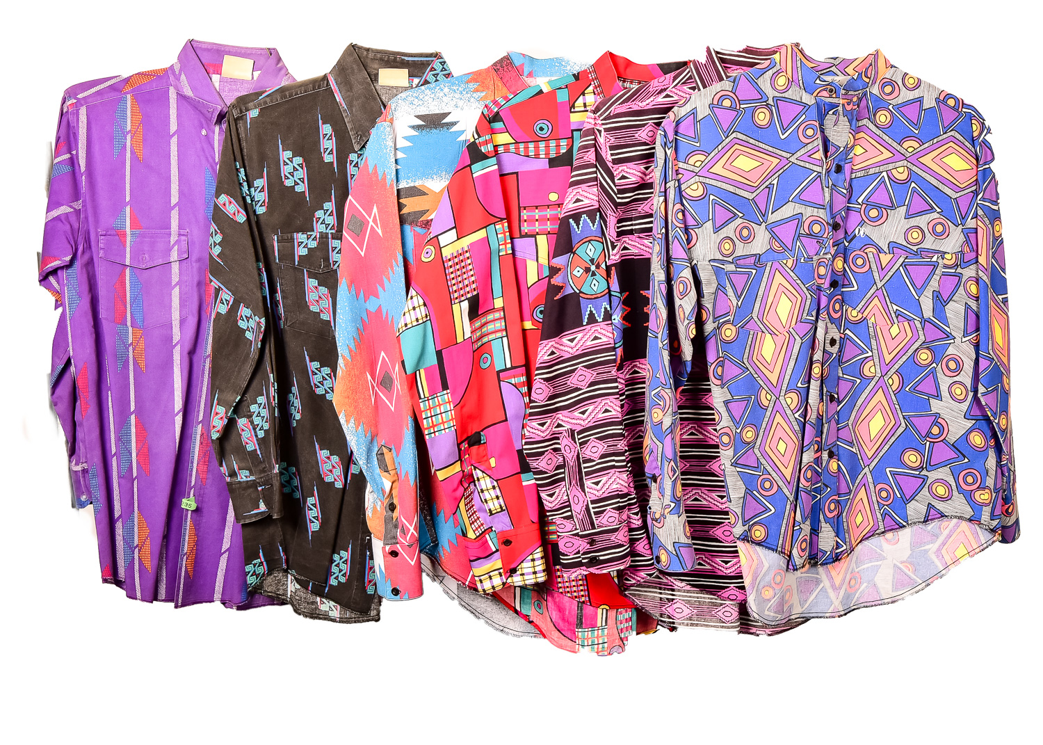 Colorful Vintage Long Sleeved Shirt Collection
