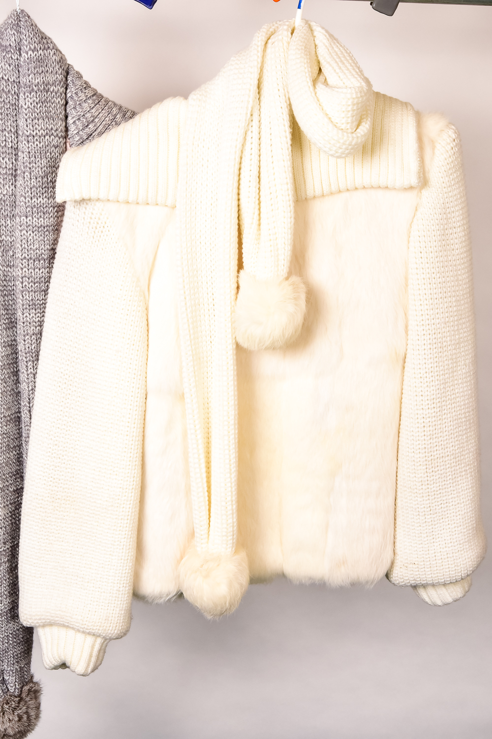 Pair of Vintage Fur Vest Sweaters