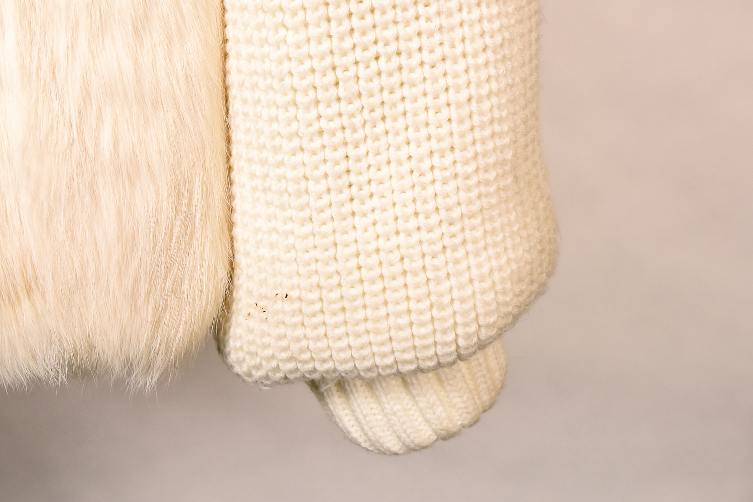 Pair of Vintage Fur Vest Sweaters