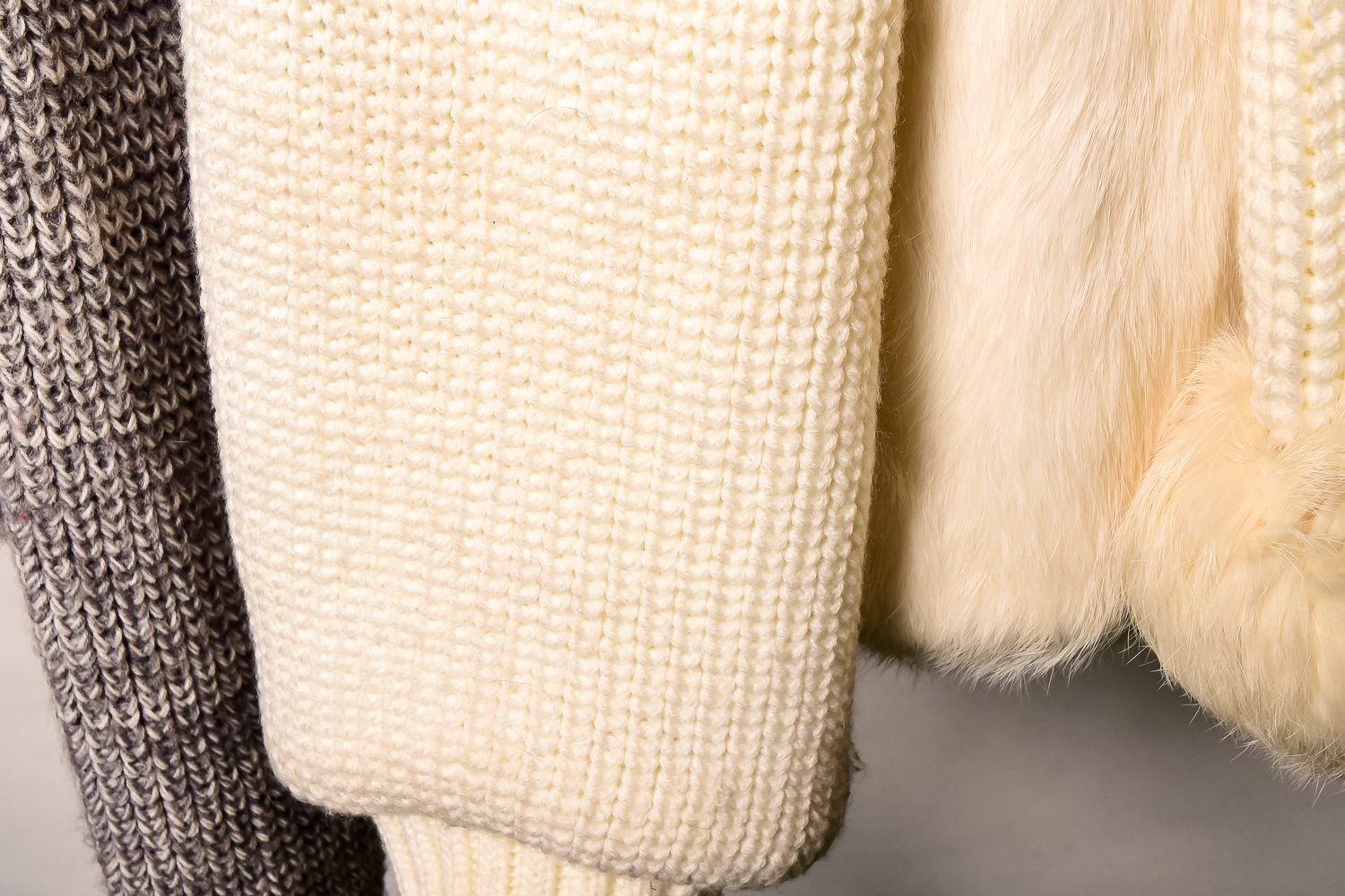 Pair of Vintage Fur Vest Sweaters