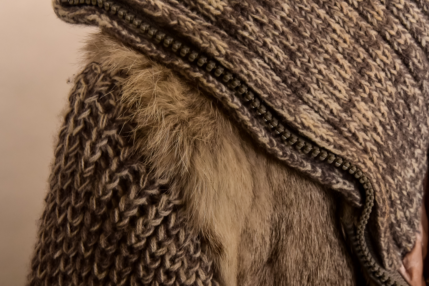 Pair of Vintage Fur Vest Sweaters