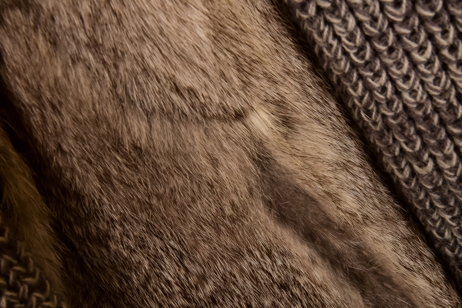 Pair of Vintage Fur Vest Sweaters